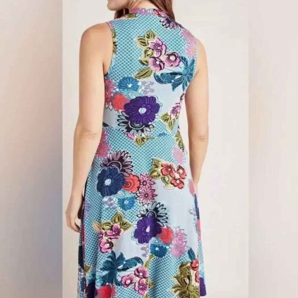 Maeve Anthropologie women's S Cyprus Swing knee length dress jersey knit EUC - Picture 2 of 7